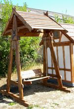 Садовая качель деревянная Садовая качель деревянная